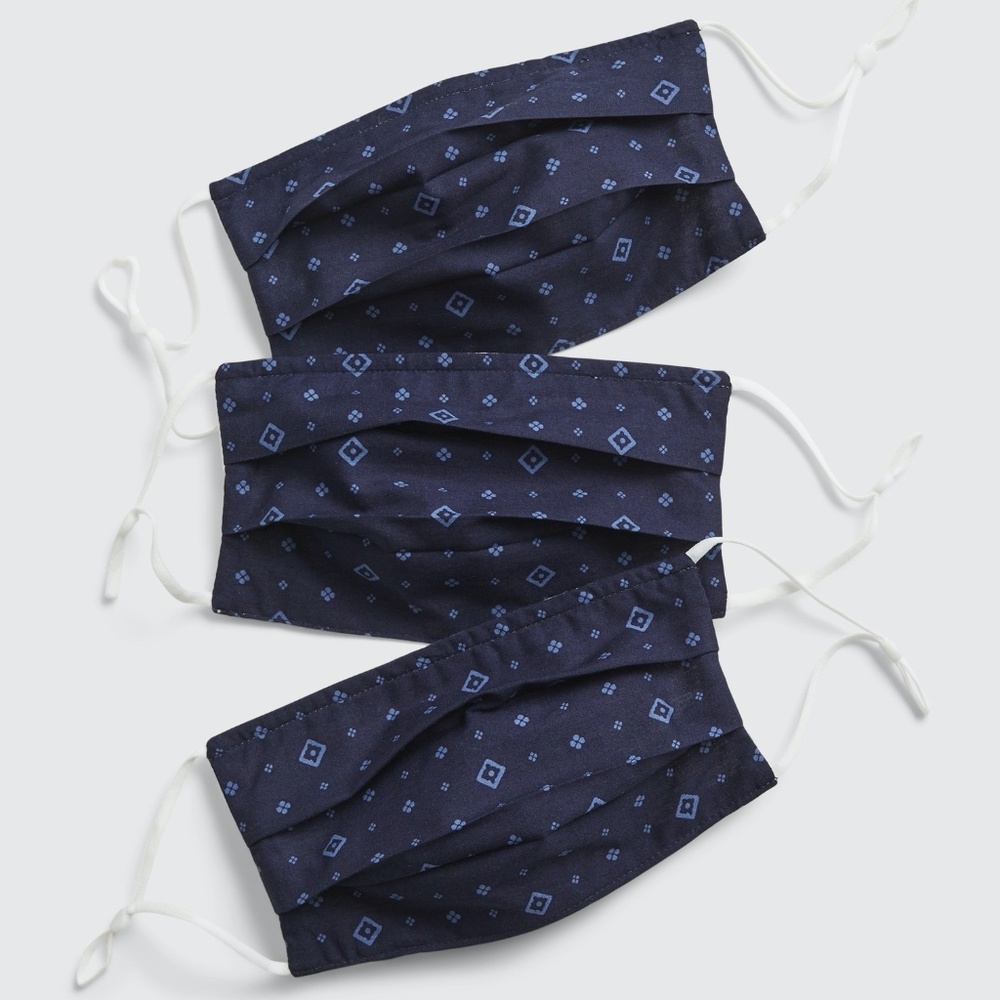 🎁 GAP Adult Face Mask 3-Pack, Brand New, Navy Diamond